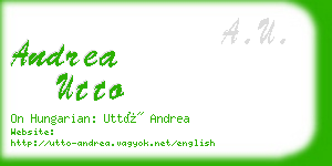 andrea utto business card